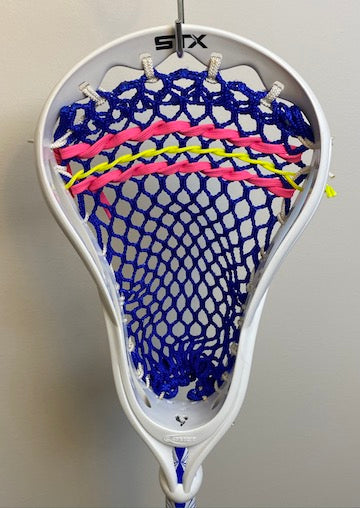 thumbnail interactive-video image 1 of Harrow Crossbow X DuraMesh Lacrosse Head - Strung Black Head NCAA Compliant For All Positions 1 of 11